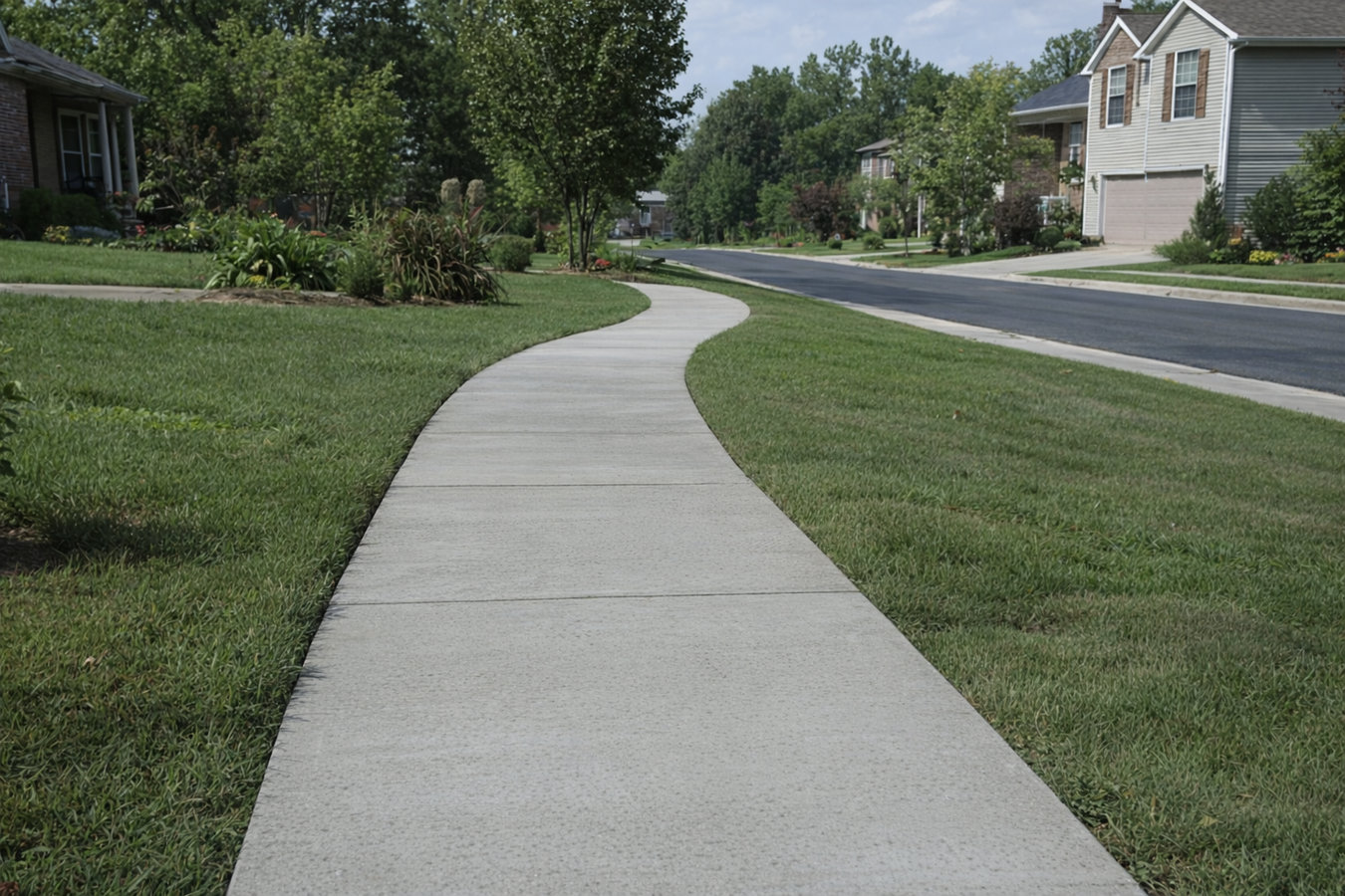Concrete sidewalk building in Buena Park, CA